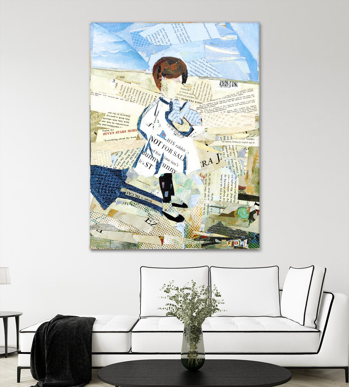 Calm #3 Nebraska Bunny by Mark Fraley on GIANT ART - beige contemporary