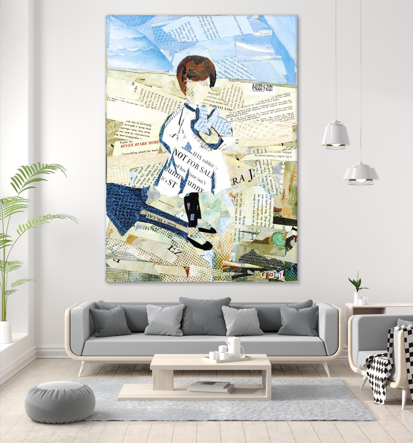 Calm #3 Nebraska Bunny by Mark Fraley on GIANT ART - beige contemporary