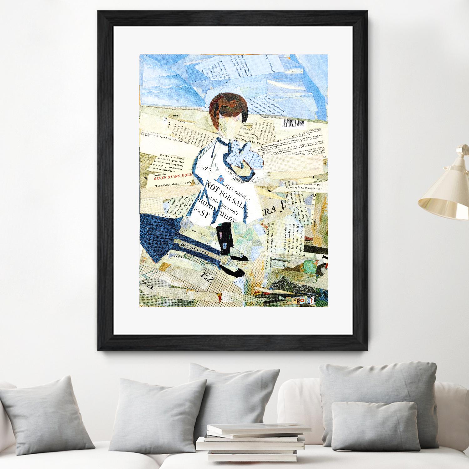 Calm #3 Nebraska Bunny by Mark Fraley on GIANT ART - beige contemporary