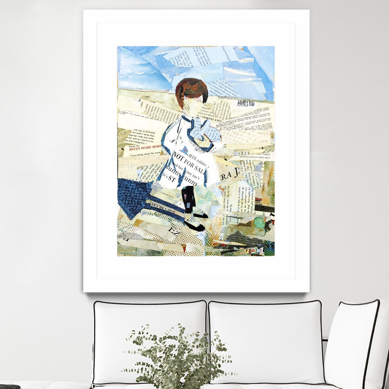 Calm #3 Nebraska Bunny by Mark Fraley on GIANT ART - beige contemporary