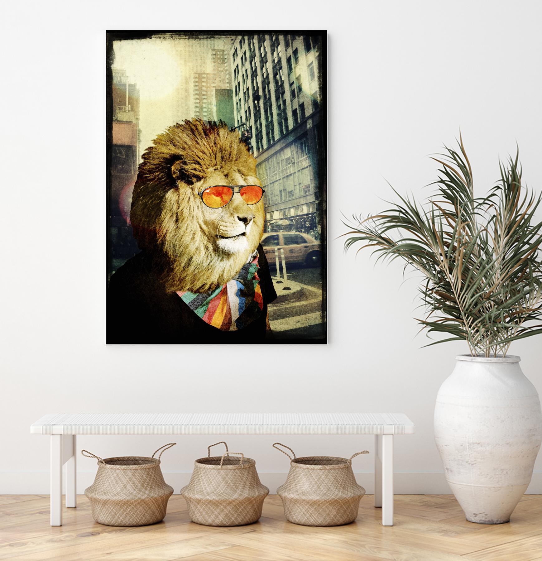 King Lion of the Urban Jungle by GI ArtLab on GIANT ART - brown contemporary