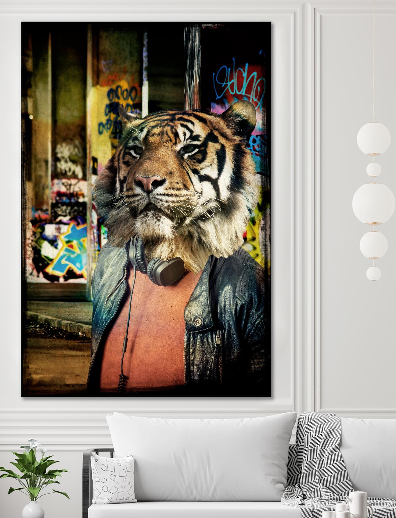 Tiger on the Prowl by GI ArtLab on GIANT ART - brown contemporary