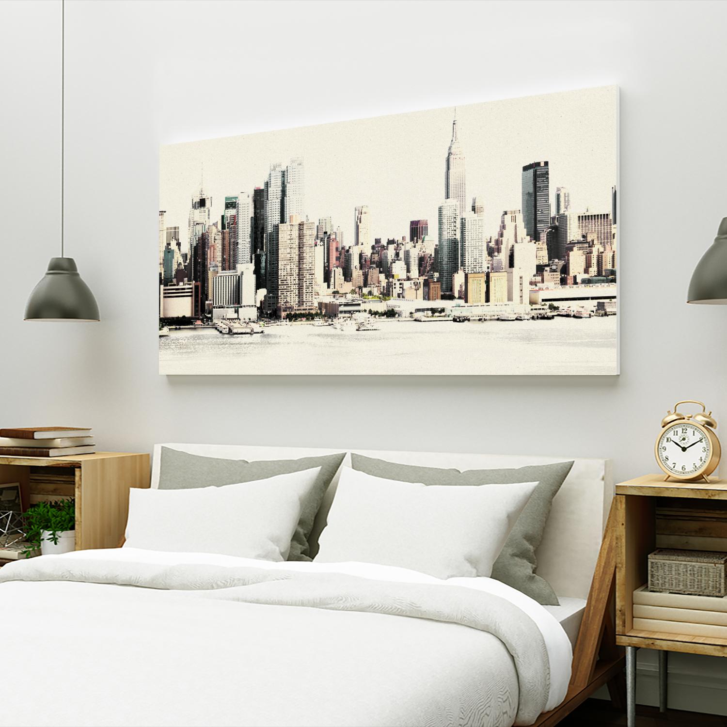 New York Waterfront A by GI ArtLab on GIANT ART - black city scene