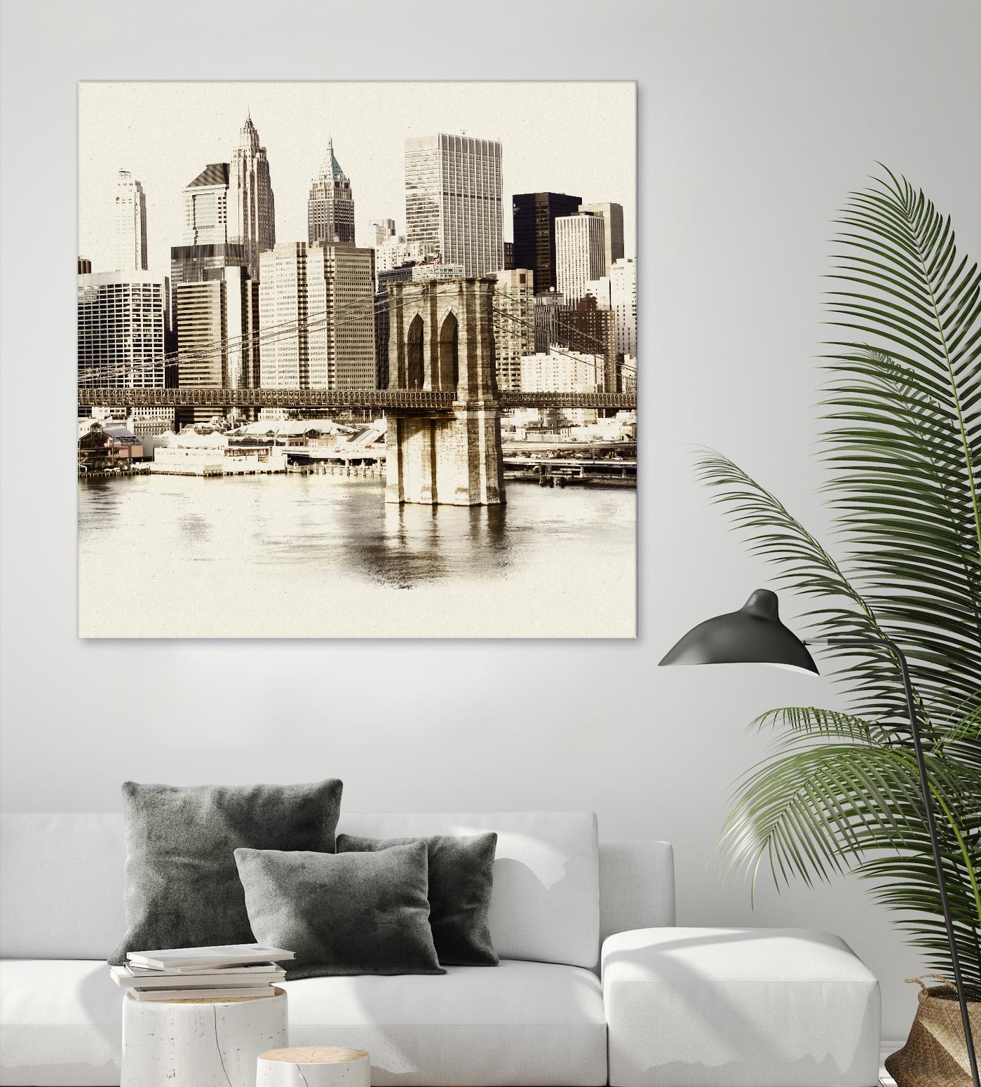 New York Waterfront B by GI ArtLab on GIANT ART - black city scene