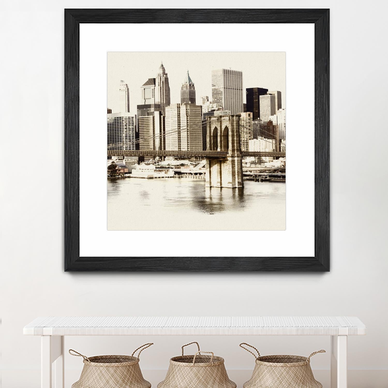 New York Waterfront B by GI ArtLab on GIANT ART - black city scene