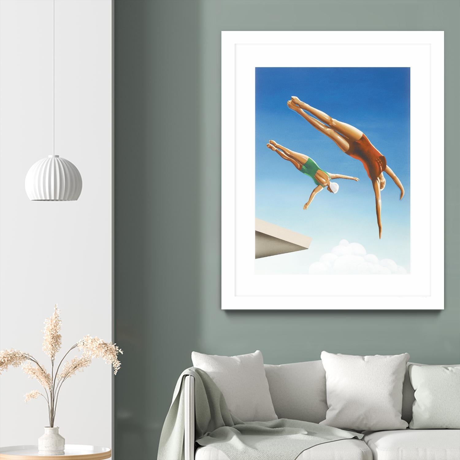 High Dive by Gregory Garrett on GIANT ART - white contemporary