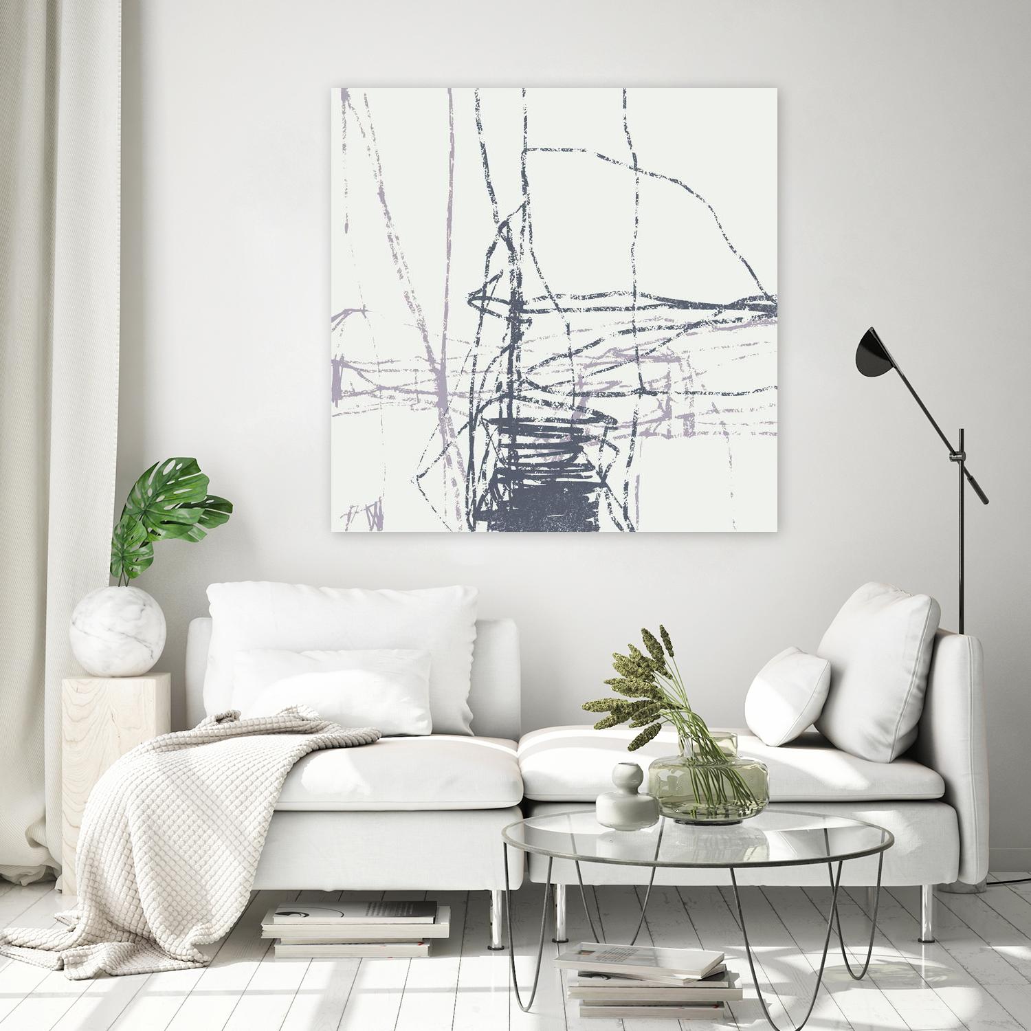 Chalk Doodles G by Gregory Garrett on GIANT ART - beige abstract