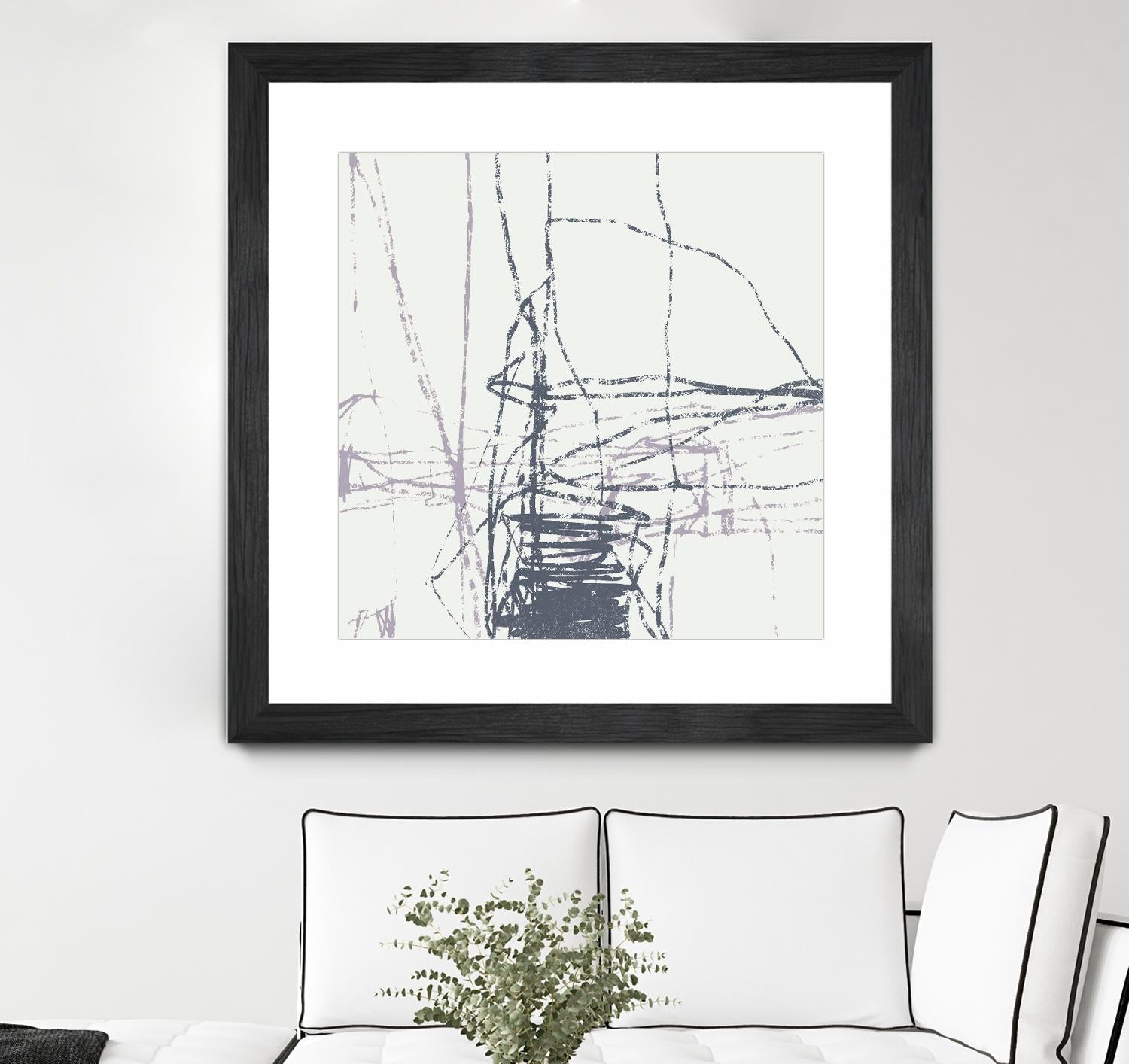 Chalk Doodles G by Gregory Garrett on GIANT ART - beige abstract