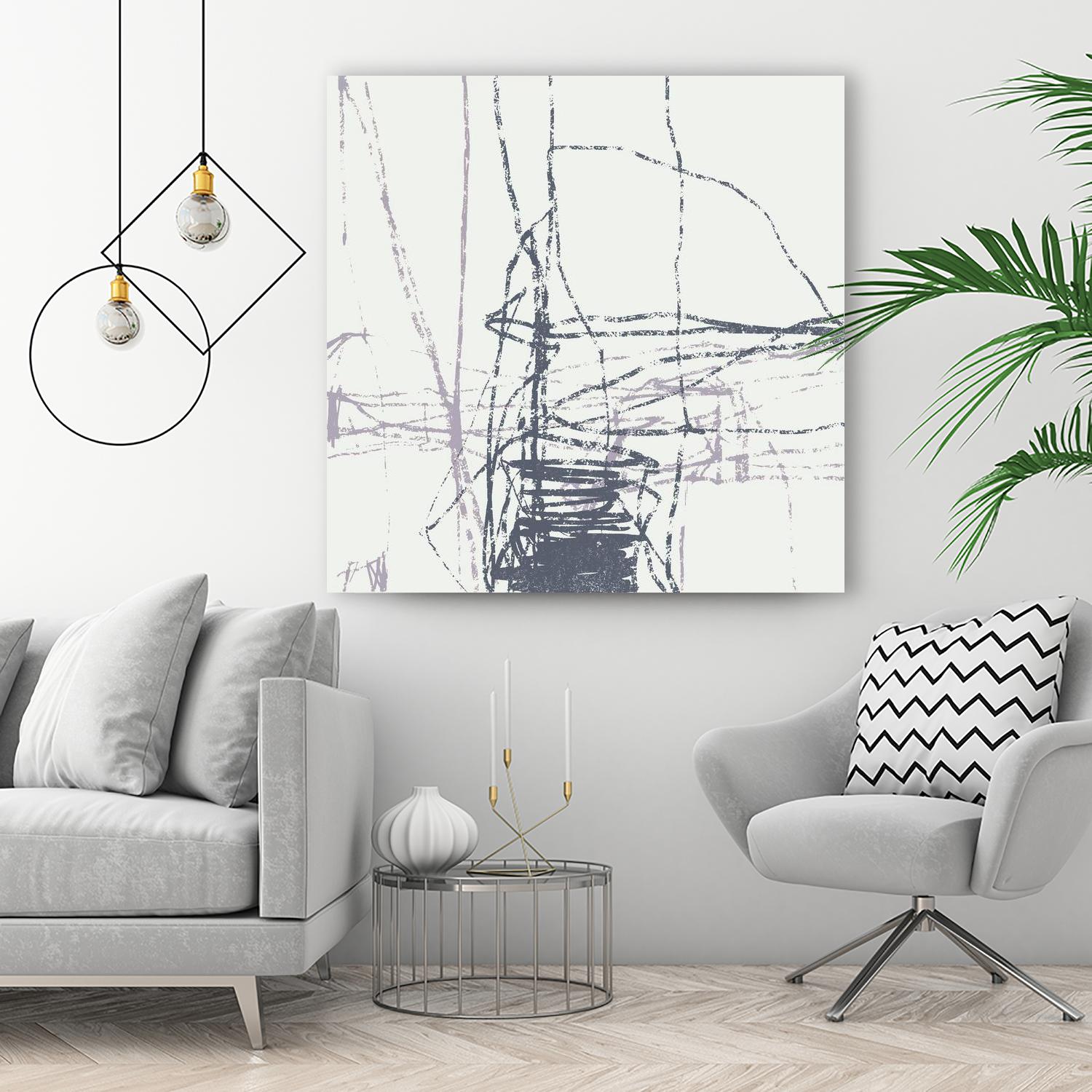 Chalk Doodles G by Gregory Garrett on GIANT ART - beige abstract