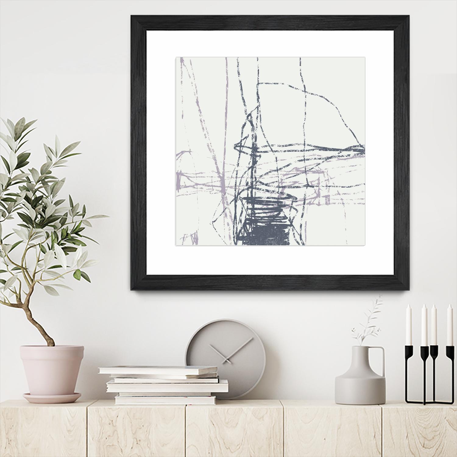 Chalk Doodles G by Gregory Garrett on GIANT ART - beige abstract