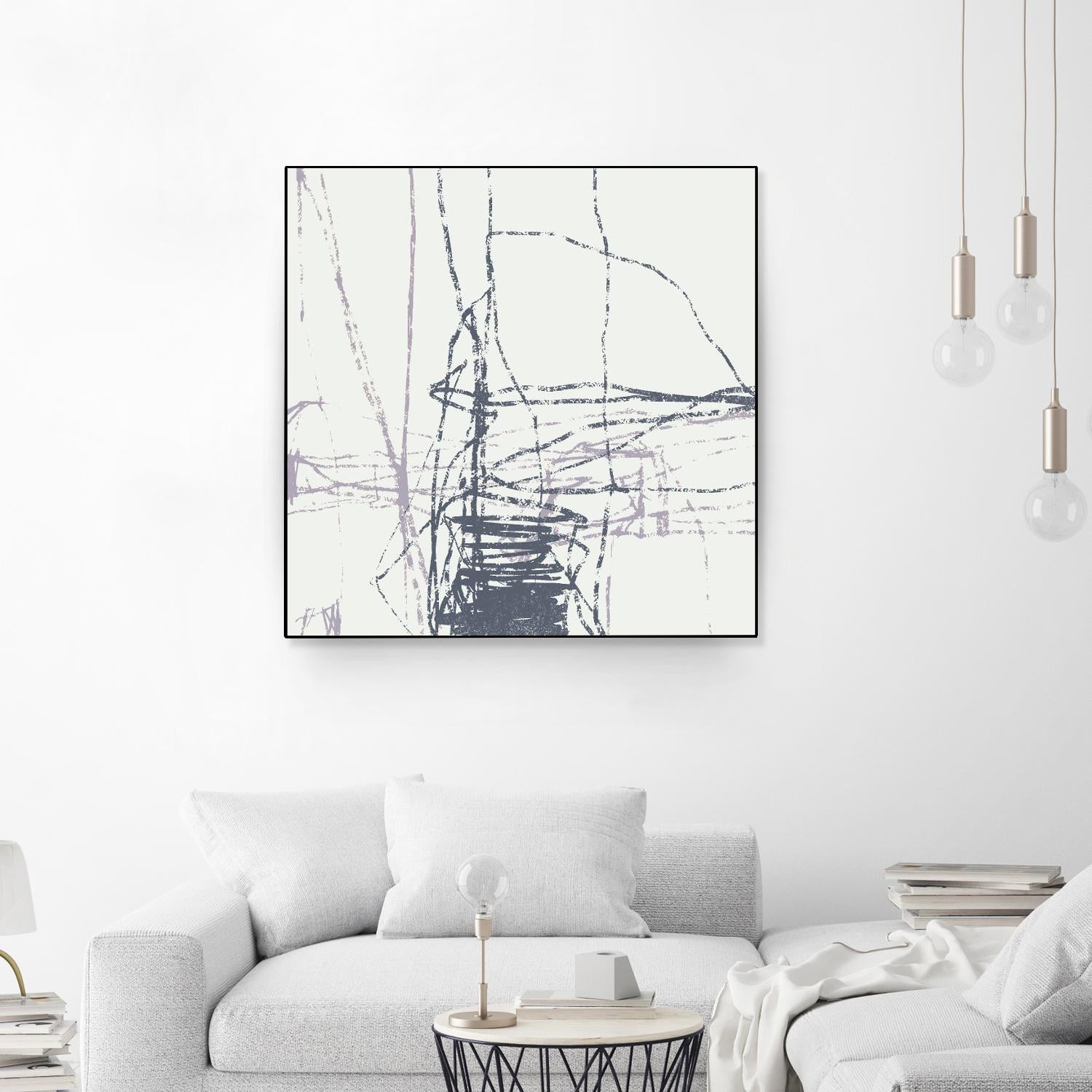 Chalk Doodles G by Gregory Garrett on GIANT ART - beige abstract