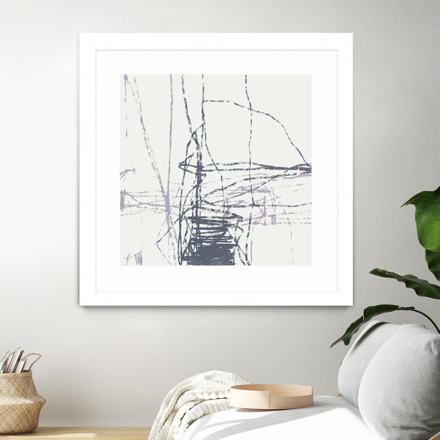 Chalk Doodles G by Gregory Garrett on GIANT ART - beige abstract