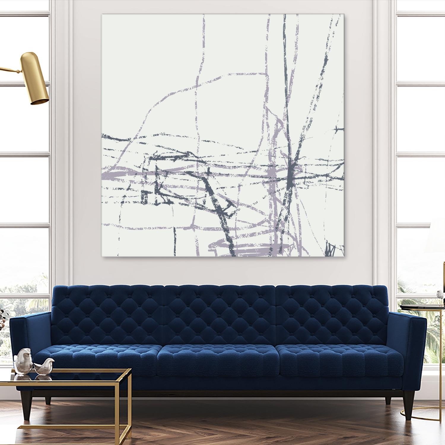 Chalk Doodles H by Gregory Garrett on GIANT ART - beige abstract