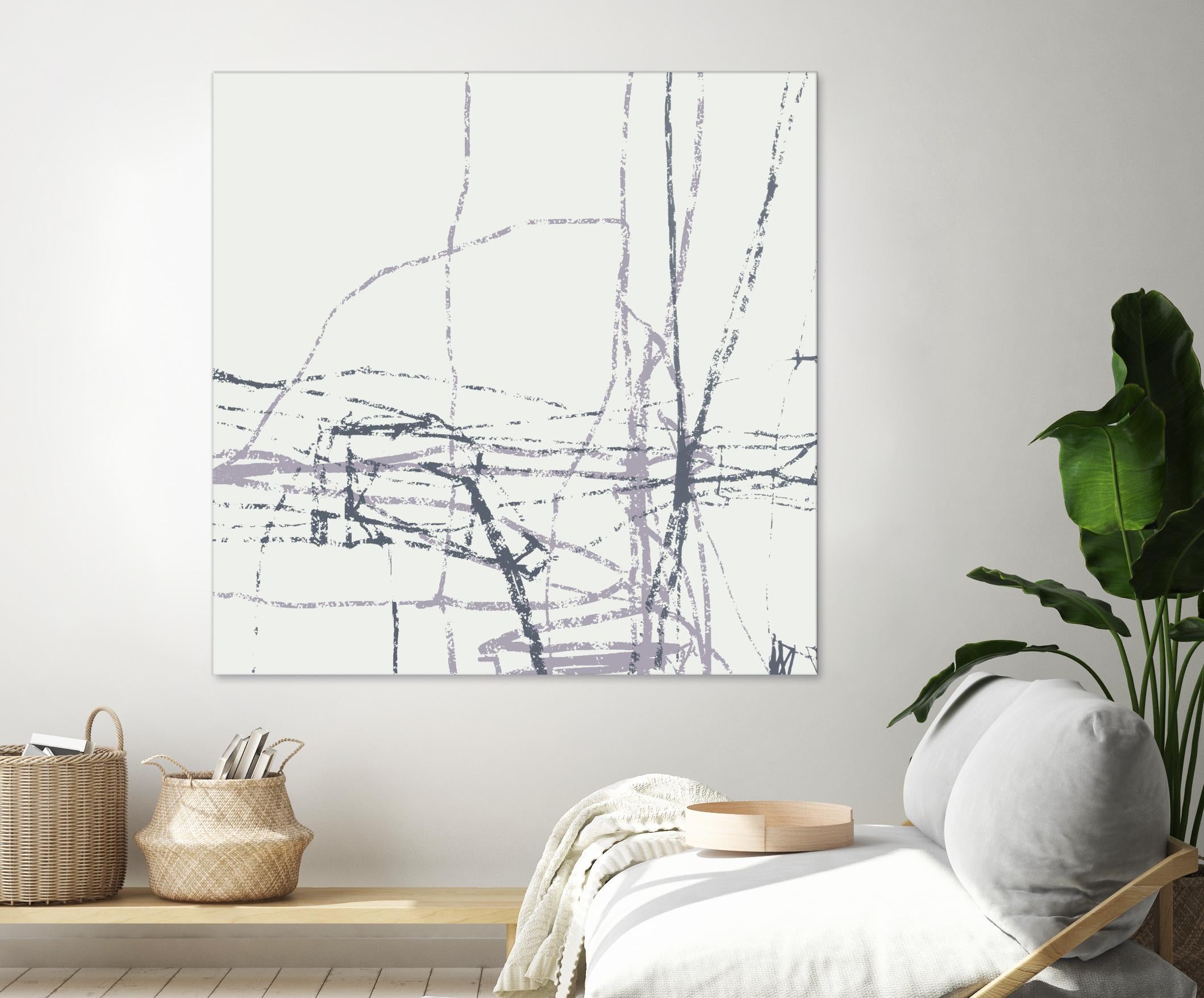 Chalk Doodles H by Gregory Garrett on GIANT ART - beige abstract