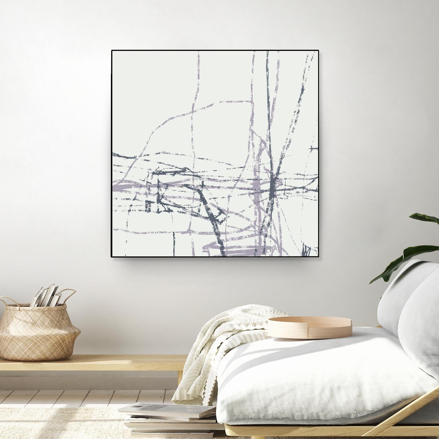 Chalk Doodles H by Gregory Garrett on GIANT ART - beige abstract