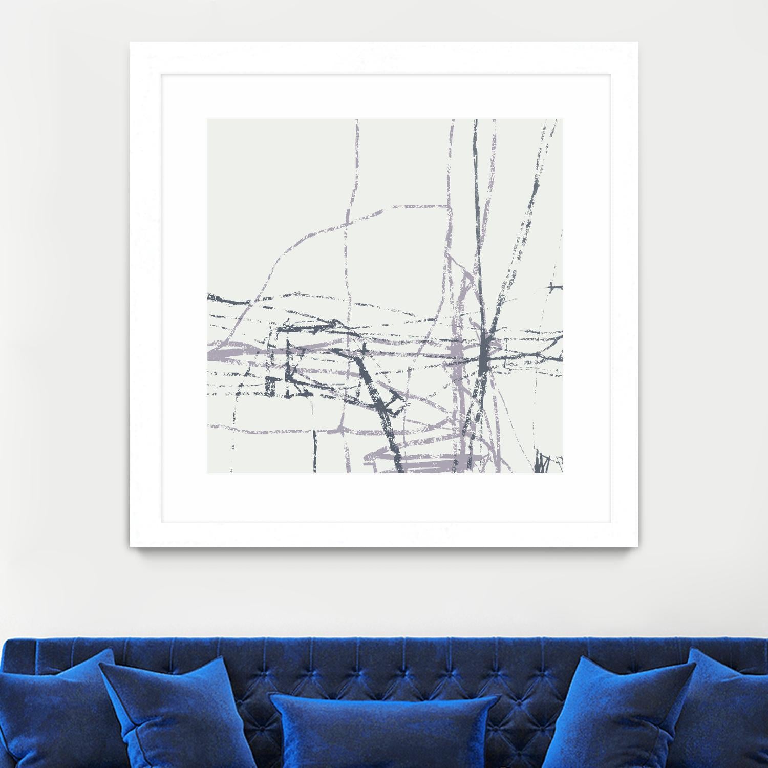 Chalk Doodles H by Gregory Garrett on GIANT ART - beige abstract