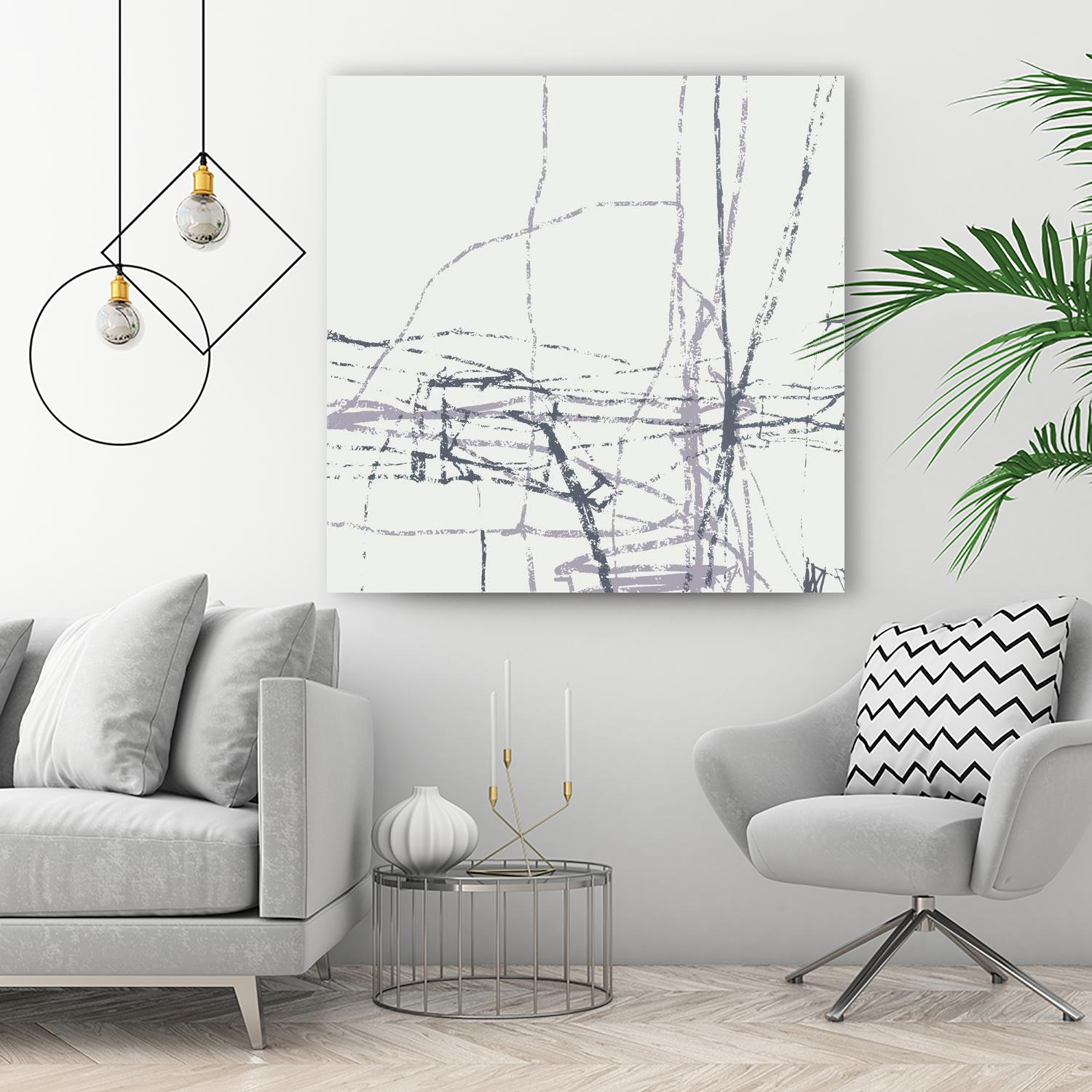 Chalk Doodles H by Gregory Garrett on GIANT ART - beige abstract