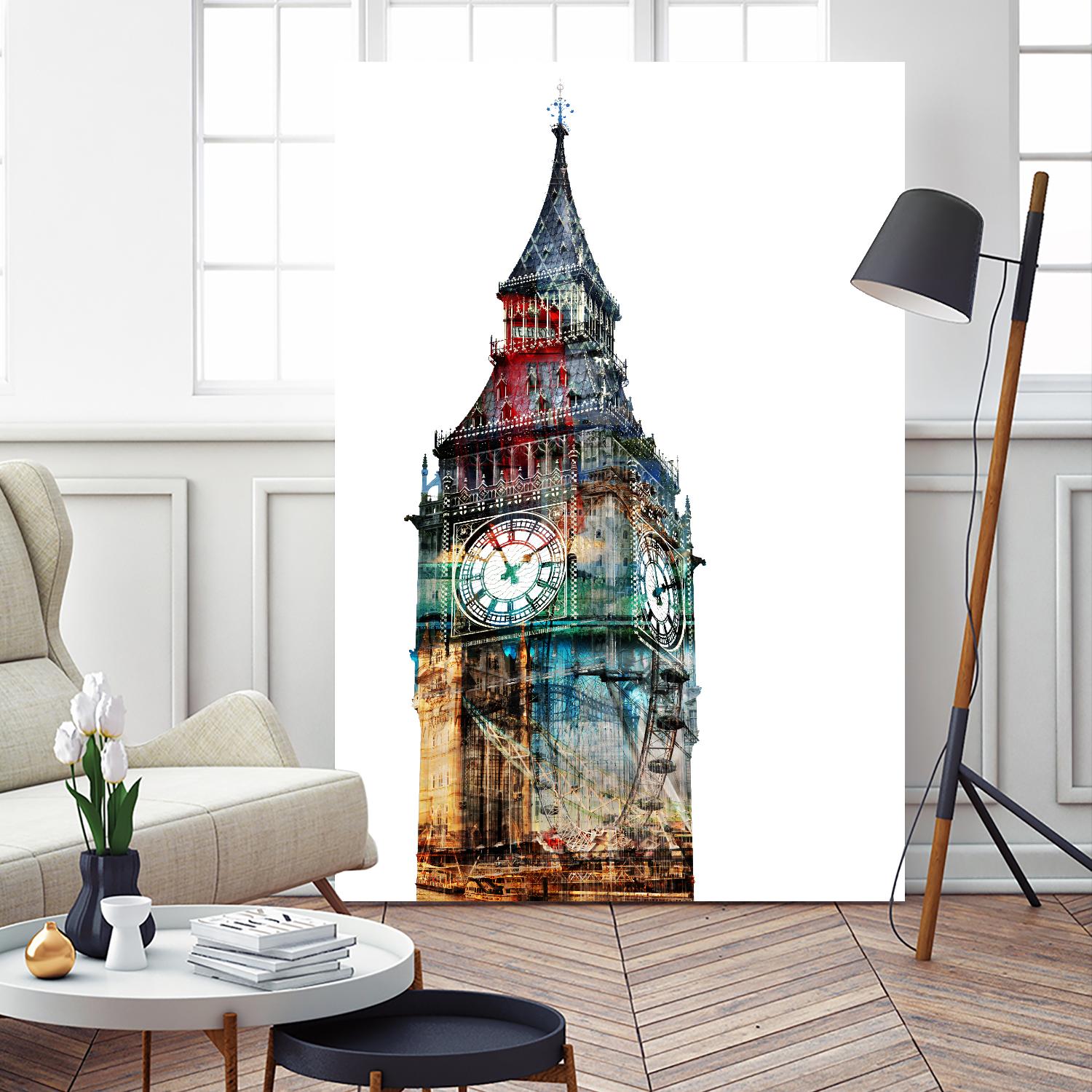 London Spirit by THE Studio on GIANT ART - blue city scene