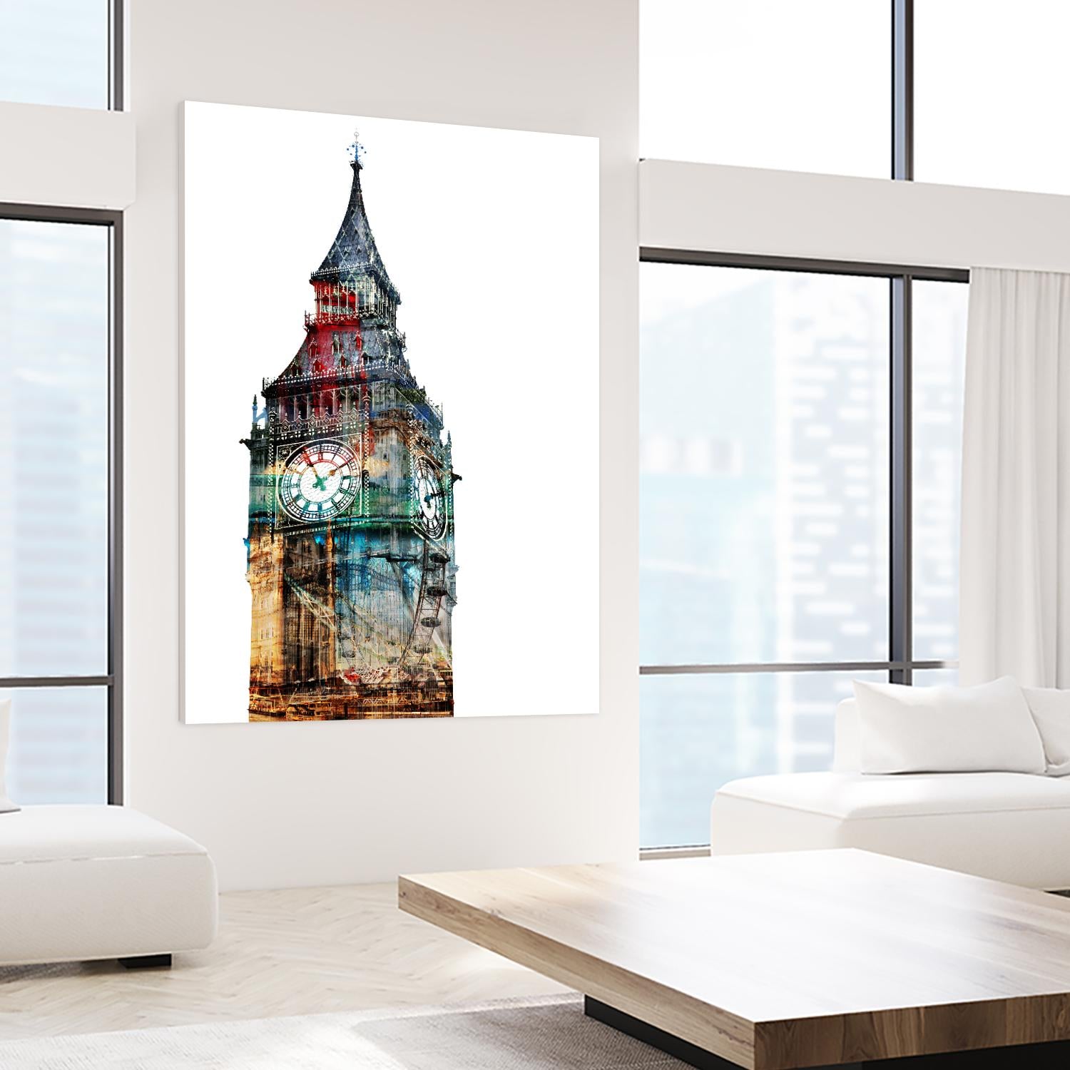 London Spirit by THE Studio on GIANT ART - blue city scene