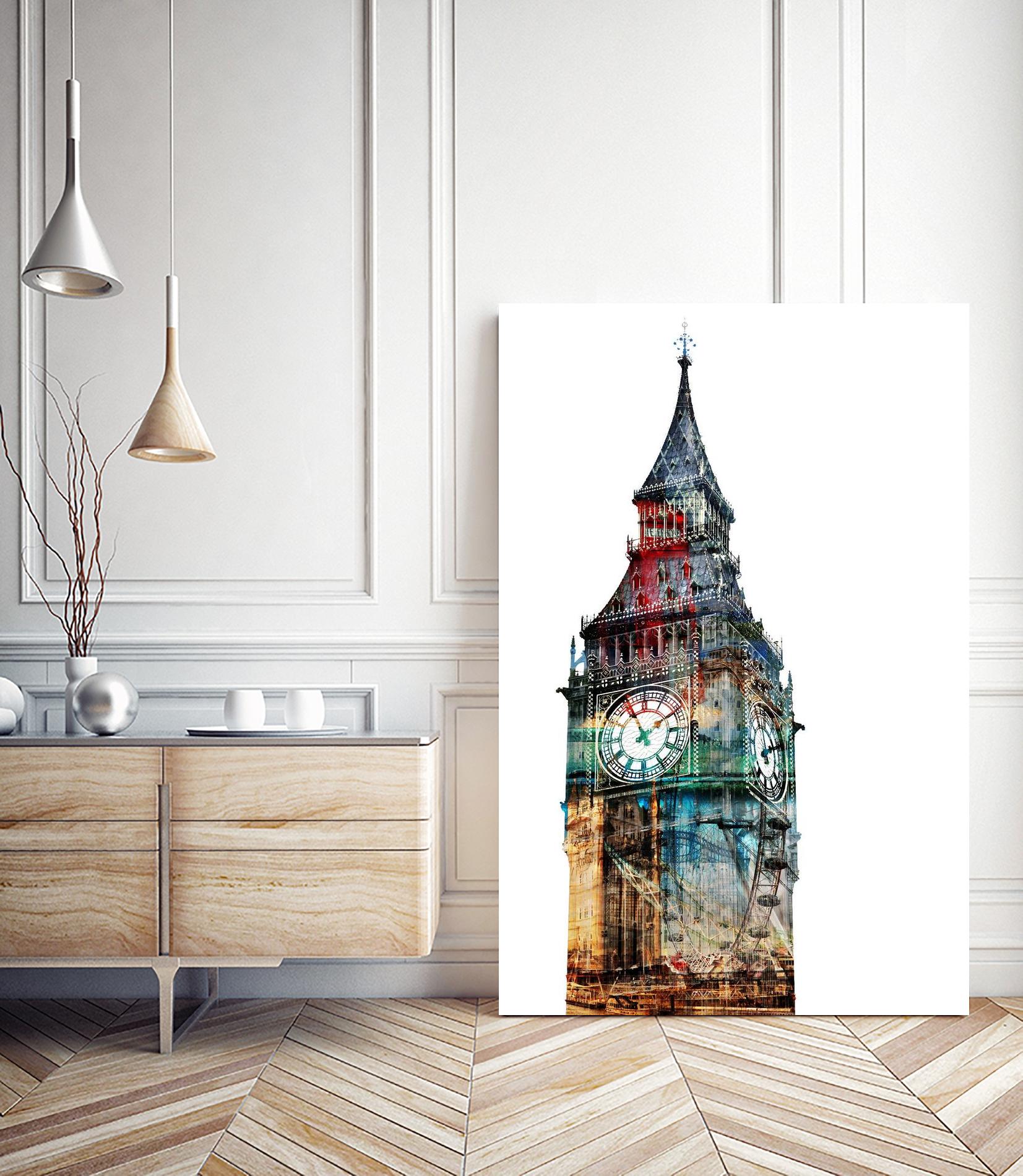 London Spirit by THE Studio on GIANT ART - blue city scene