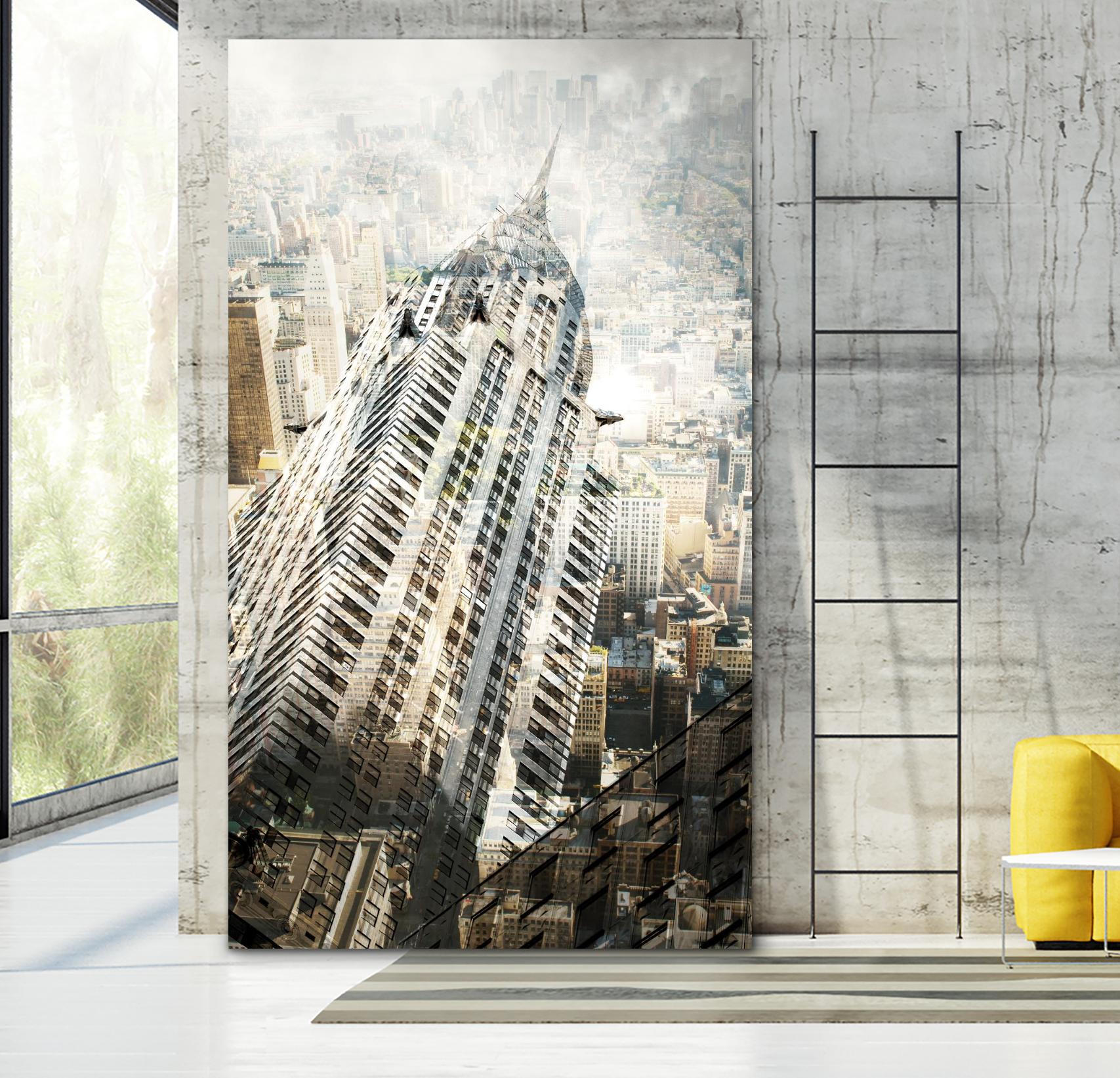 New York by THE Studio on GIANT ART - beige city scene