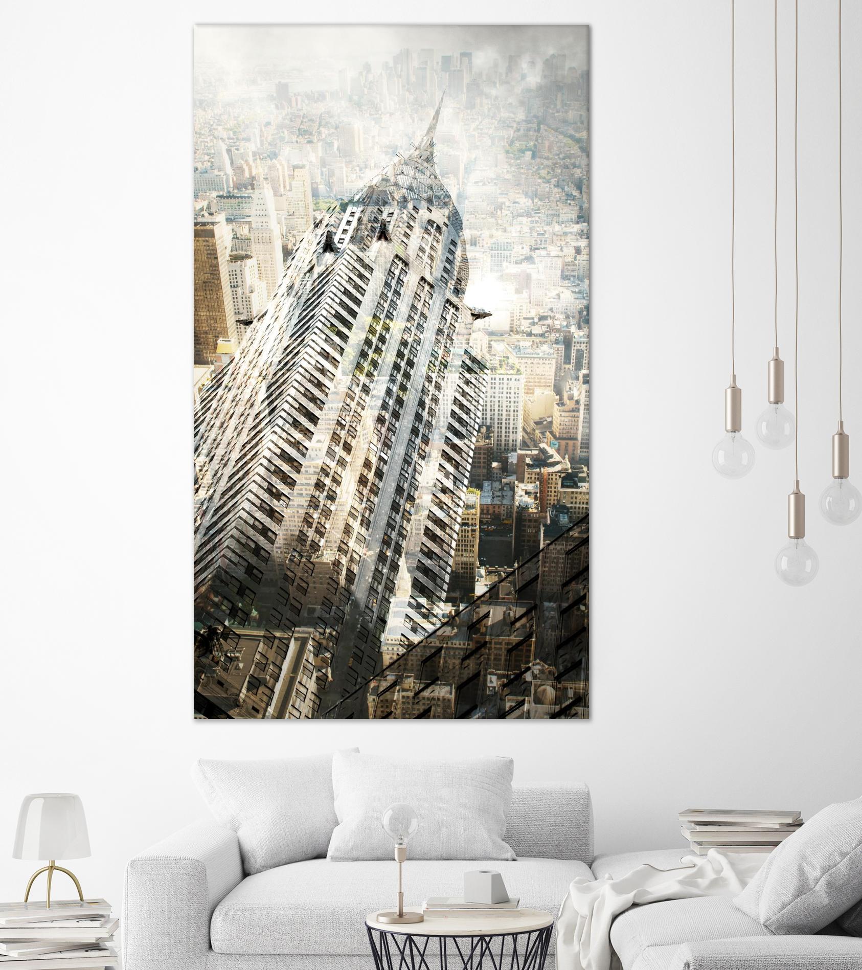 New York by THE Studio on GIANT ART - beige city scene
