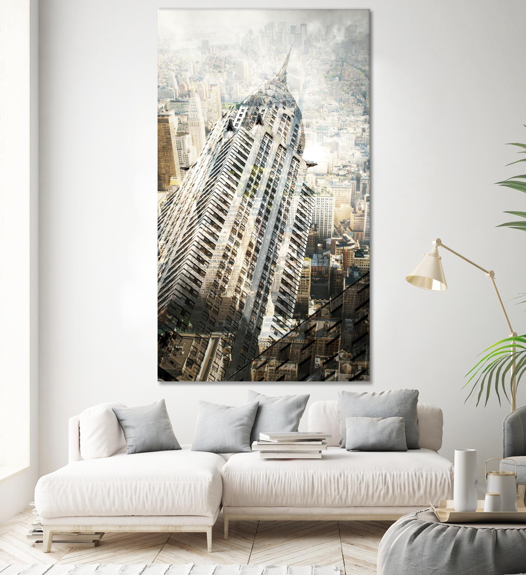 New York by THE Studio on GIANT ART - beige city scene