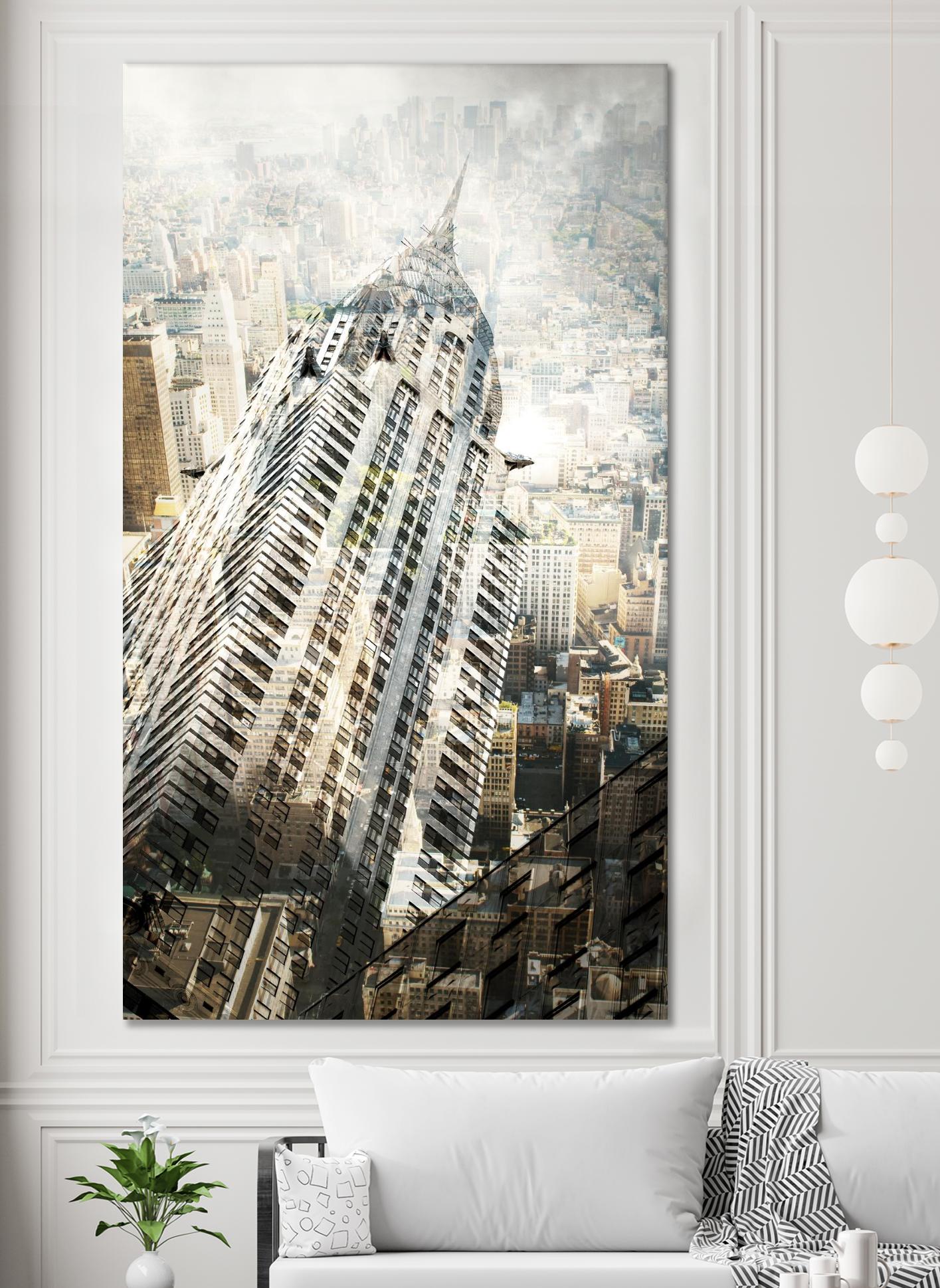 New York by THE Studio on GIANT ART - beige city scene