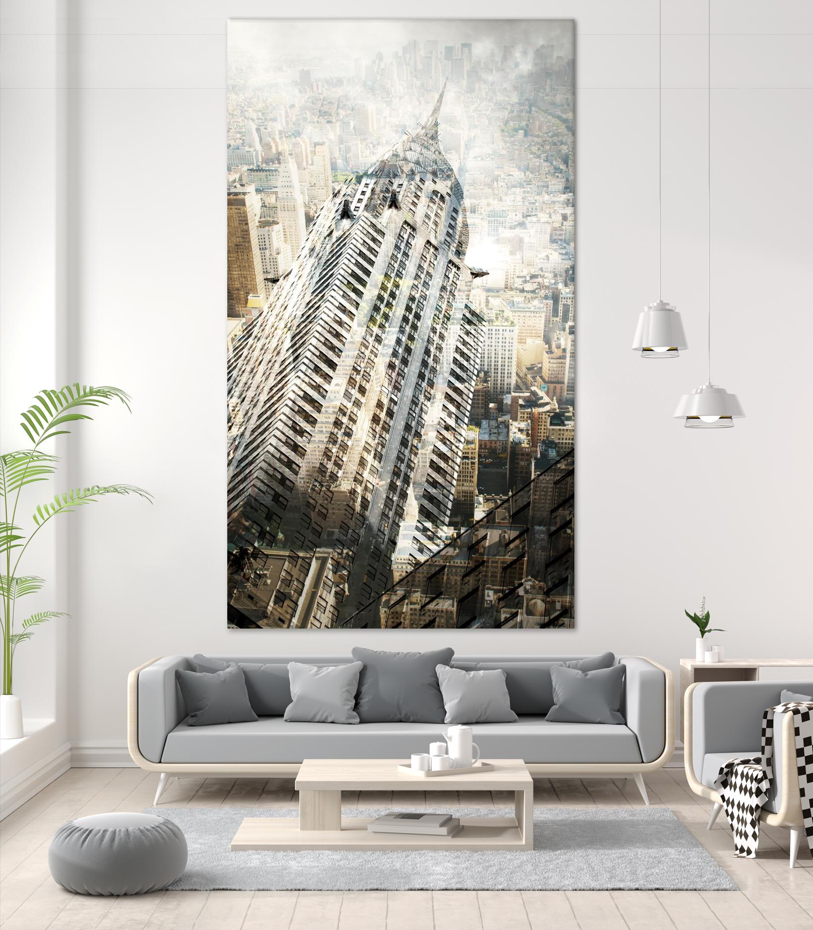 New York by THE Studio on GIANT ART - beige city scene