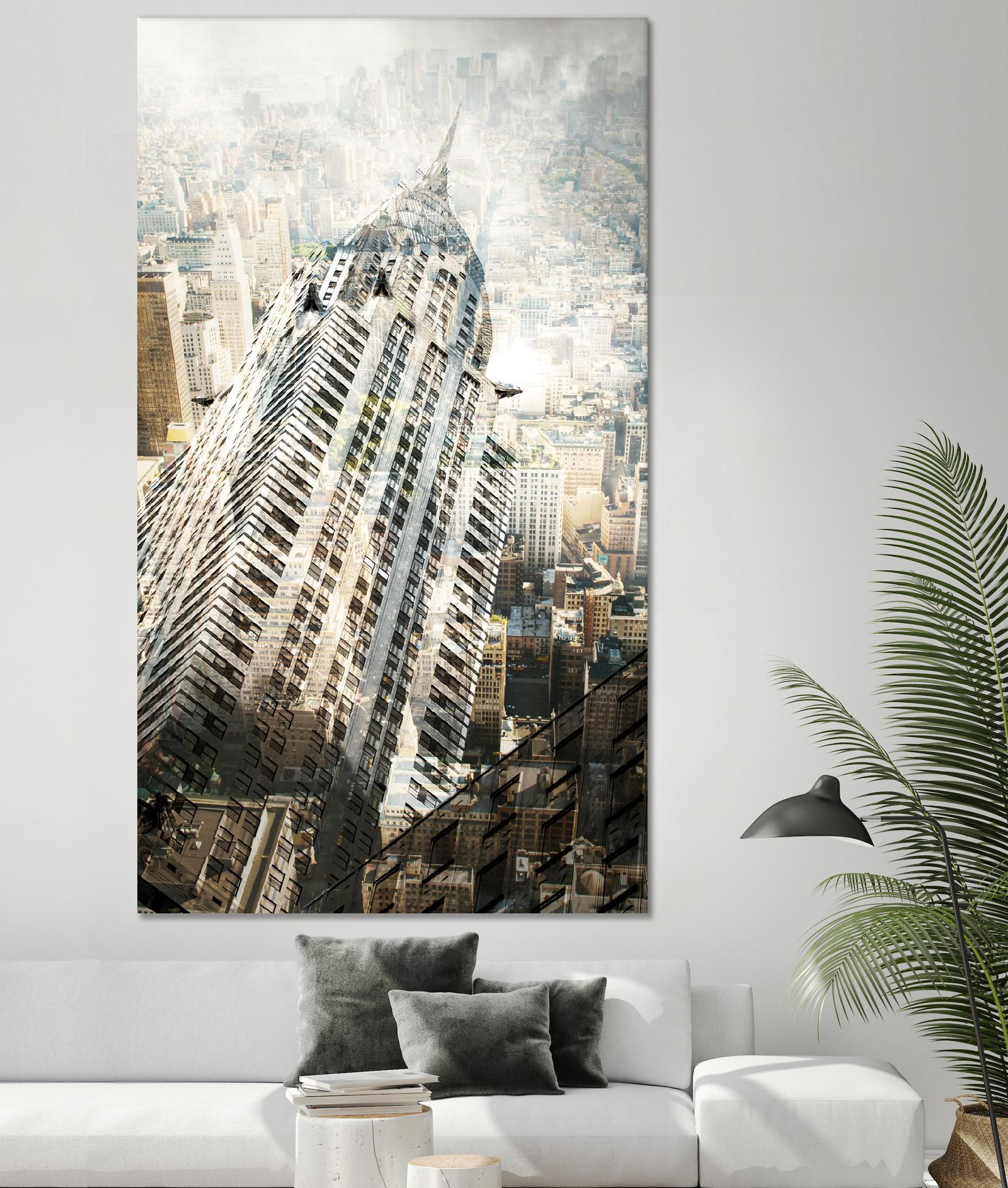 New York by THE Studio on GIANT ART - beige city scene