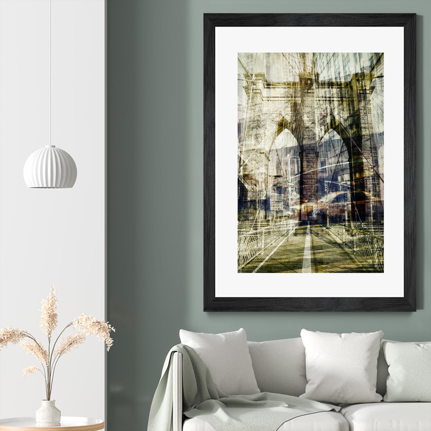 Brooklyn by THE Studio on GIANT ART - black city scene