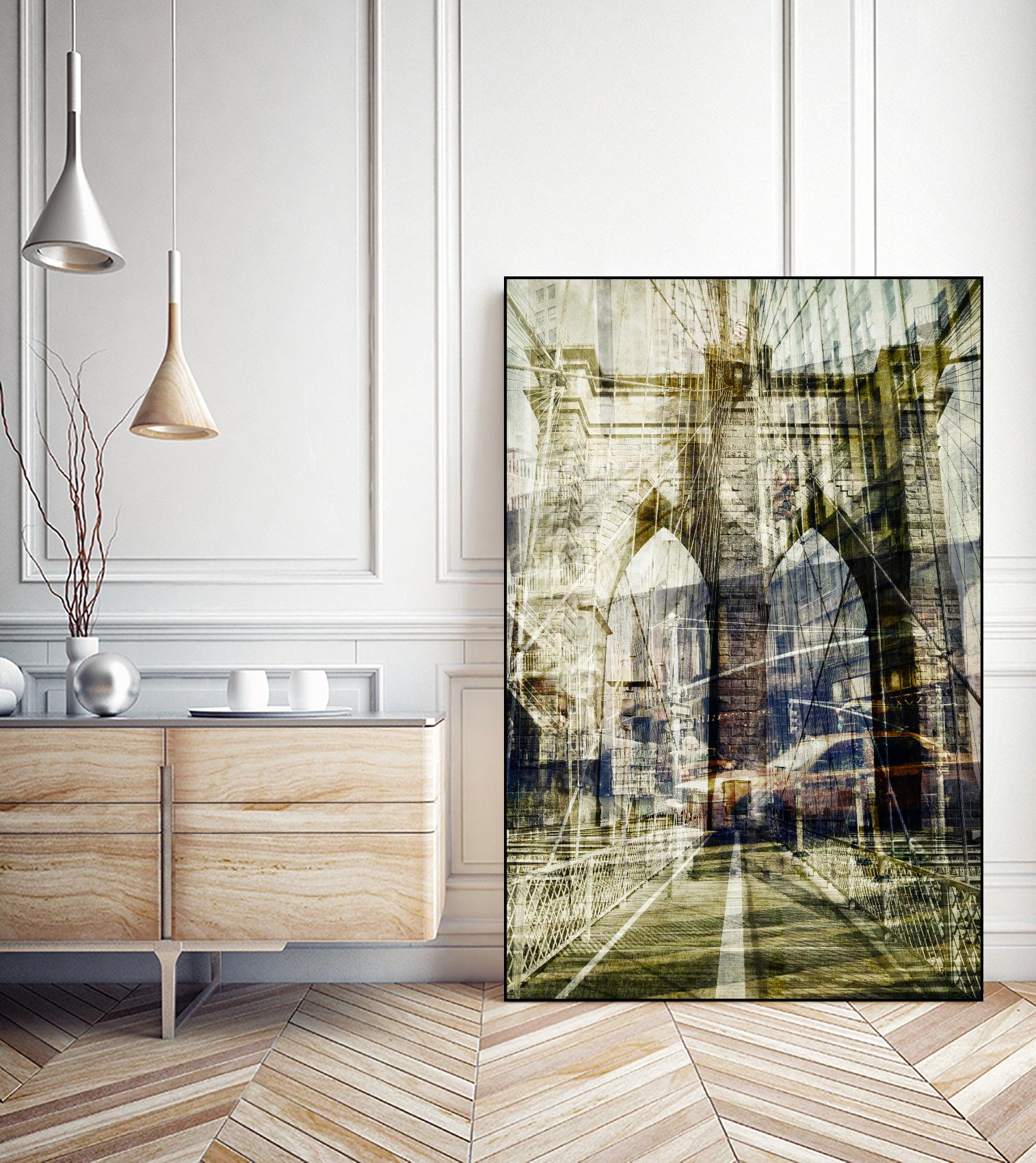 Brooklyn by THE Studio on GIANT ART - black city scene