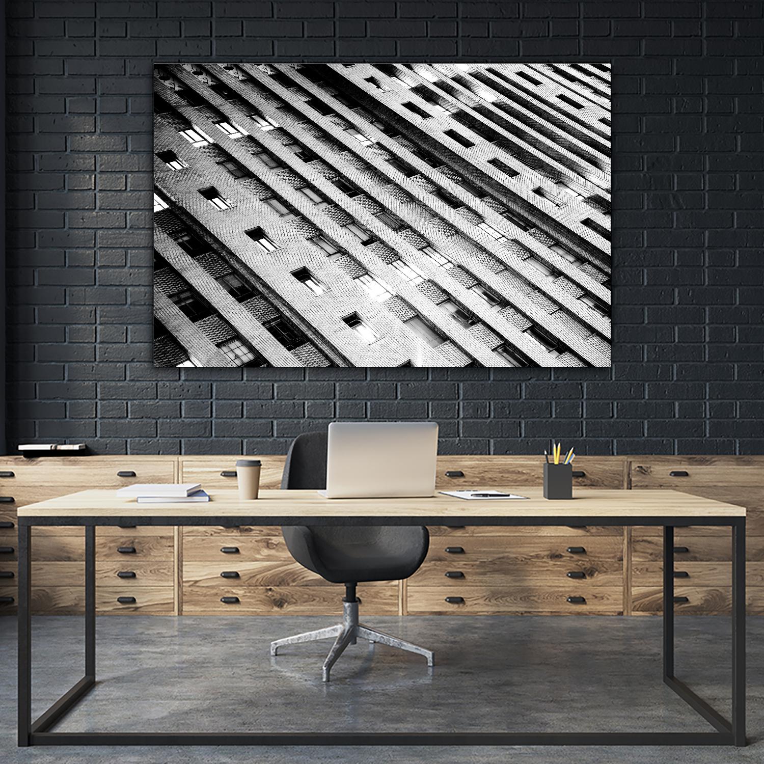 Downtown Building by Kyle Goldie on GIANT ART - white architectural