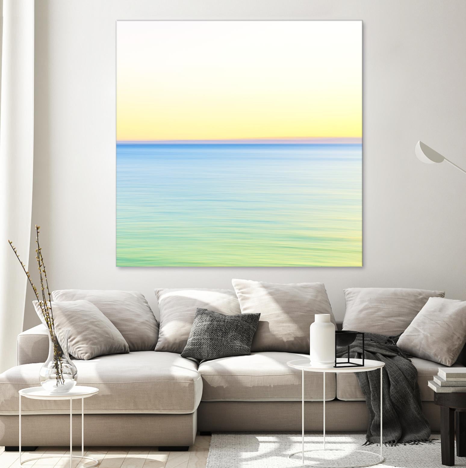 Minimalist Green Water by Kyle Goldie on GIANT ART - blue sea scene