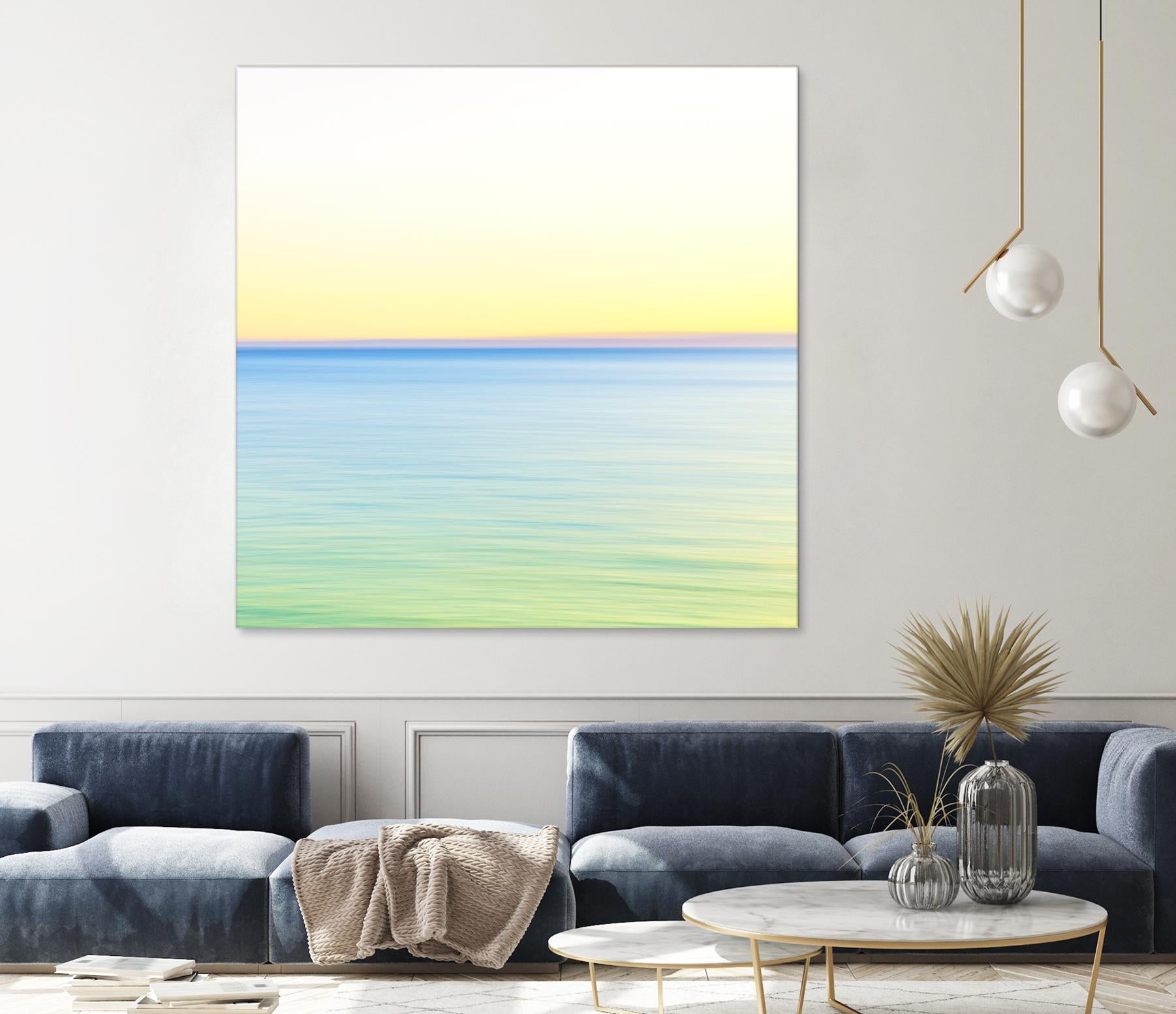 Minimalist Green Water by Kyle Goldie on GIANT ART - blue sea scene