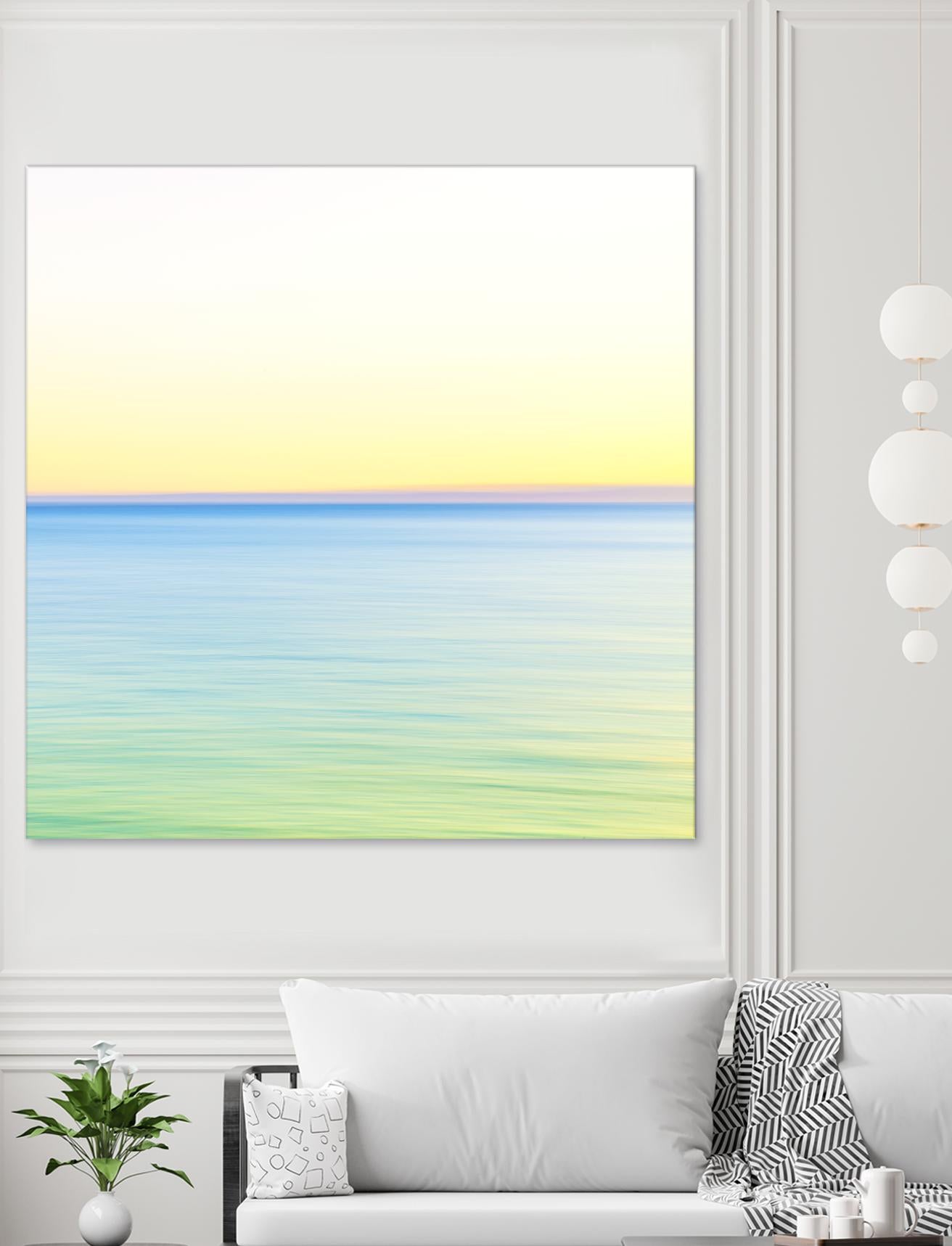 Minimalist Green Water by Kyle Goldie on GIANT ART - blue sea scene