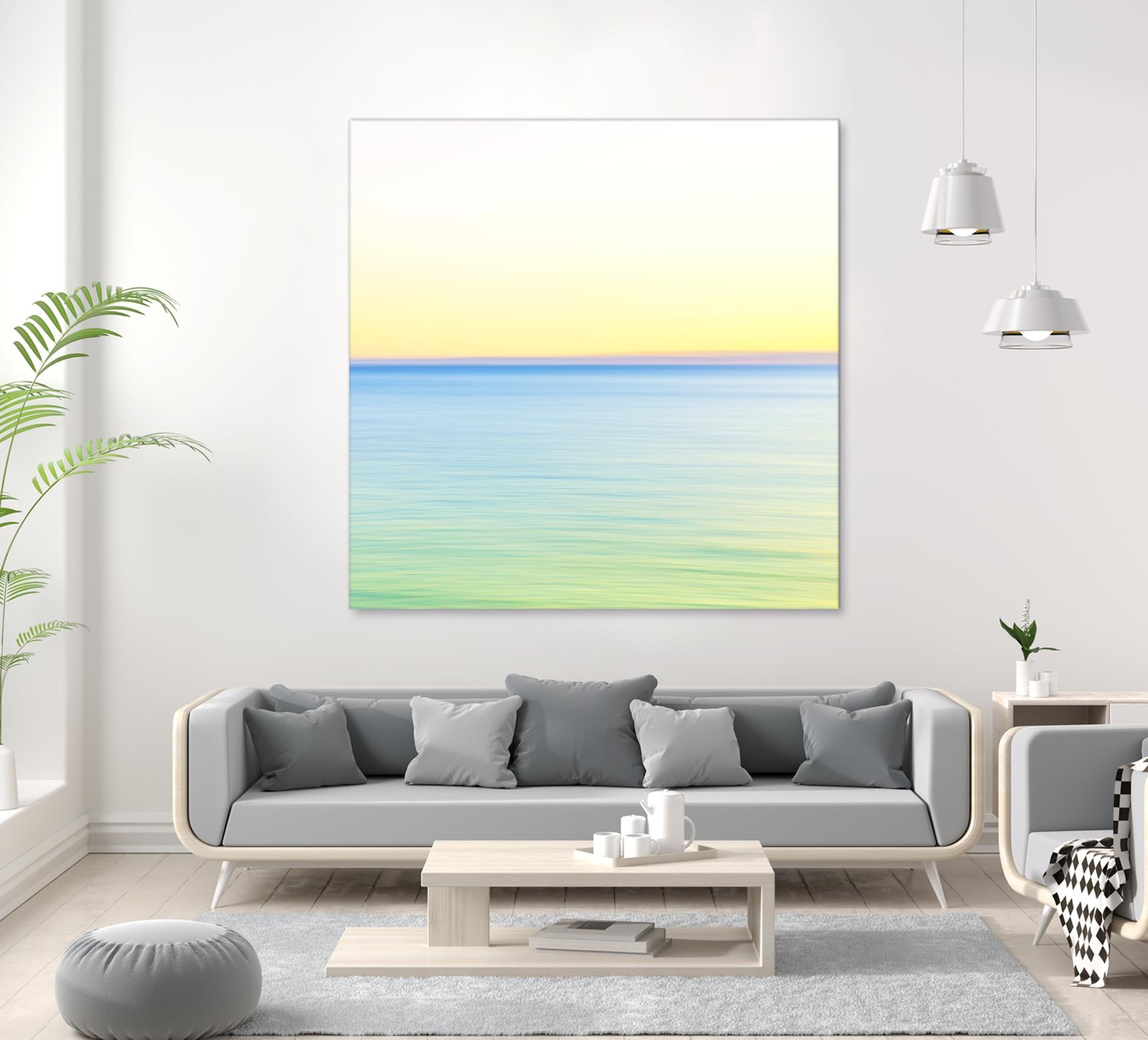 Minimalist Green Water by Kyle Goldie on GIANT ART - blue sea scene