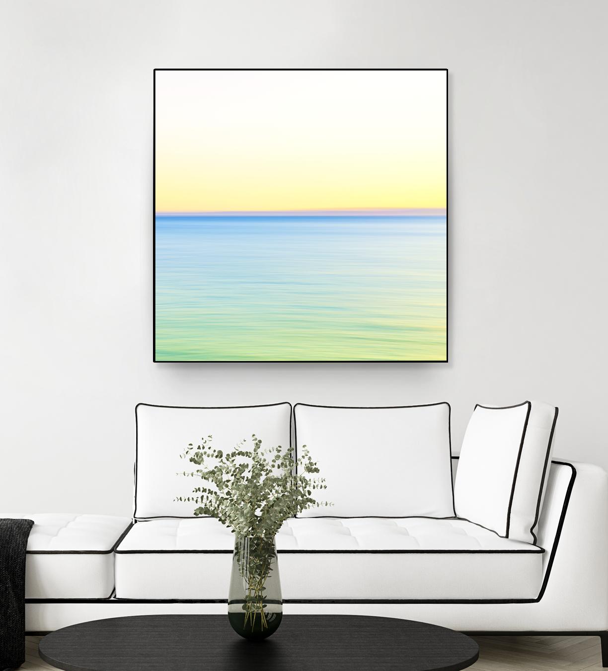 Minimalist Green Water by Kyle Goldie on GIANT ART - blue sea scene