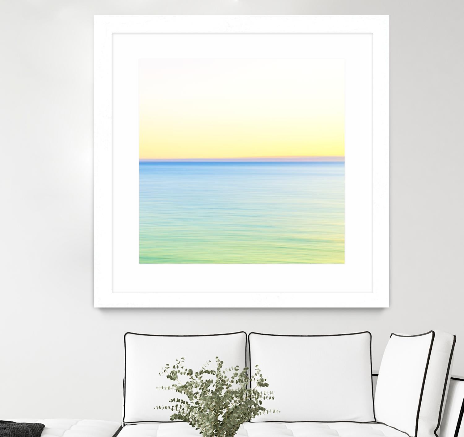 Minimalist Green Water by Kyle Goldie on GIANT ART - blue sea scene