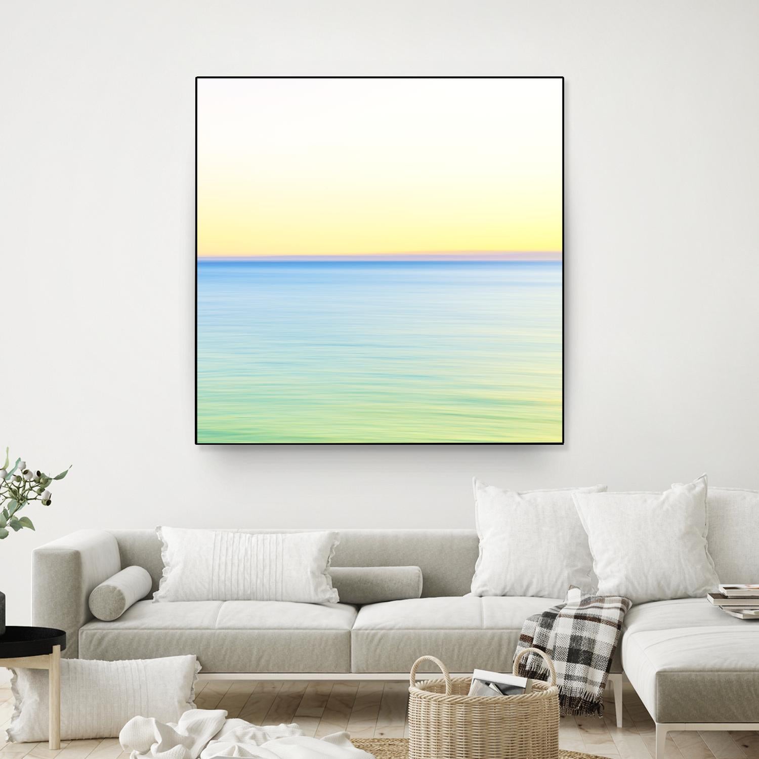 Minimalist Green Water by Kyle Goldie on GIANT ART - blue sea scene