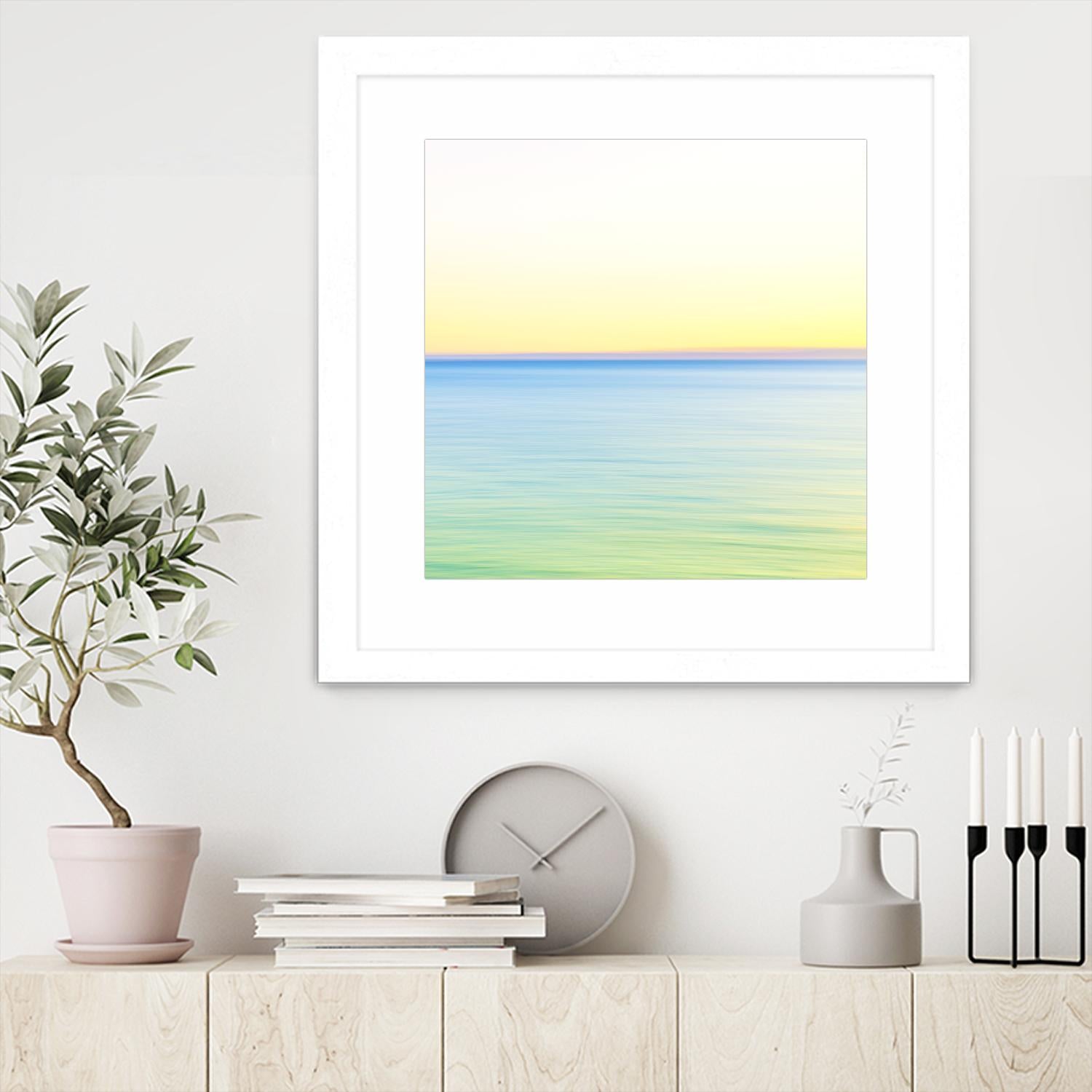 Minimalist Green Water by Kyle Goldie on GIANT ART - blue sea scene