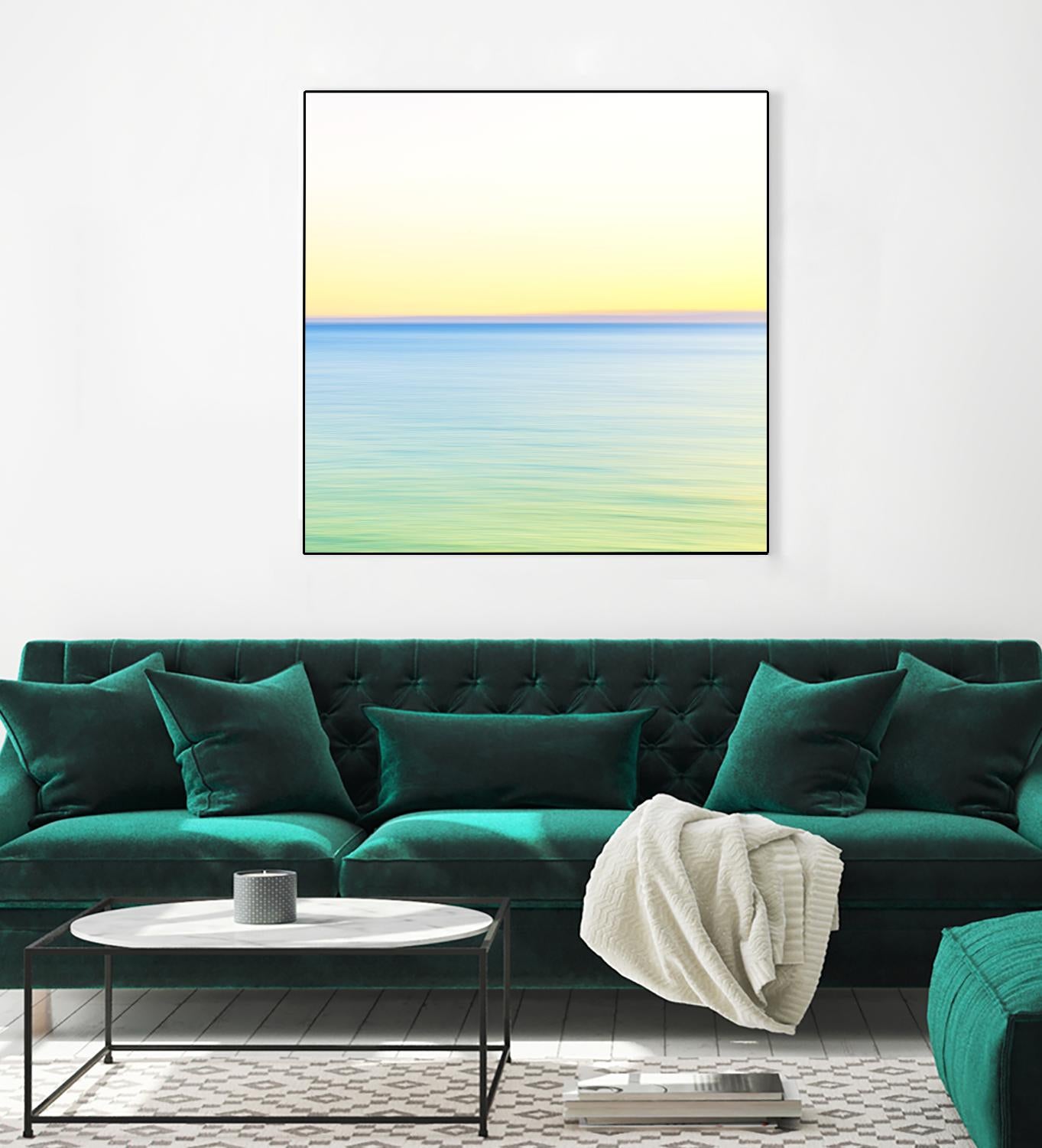 Minimalist Green Water by Kyle Goldie on GIANT ART - blue sea scene