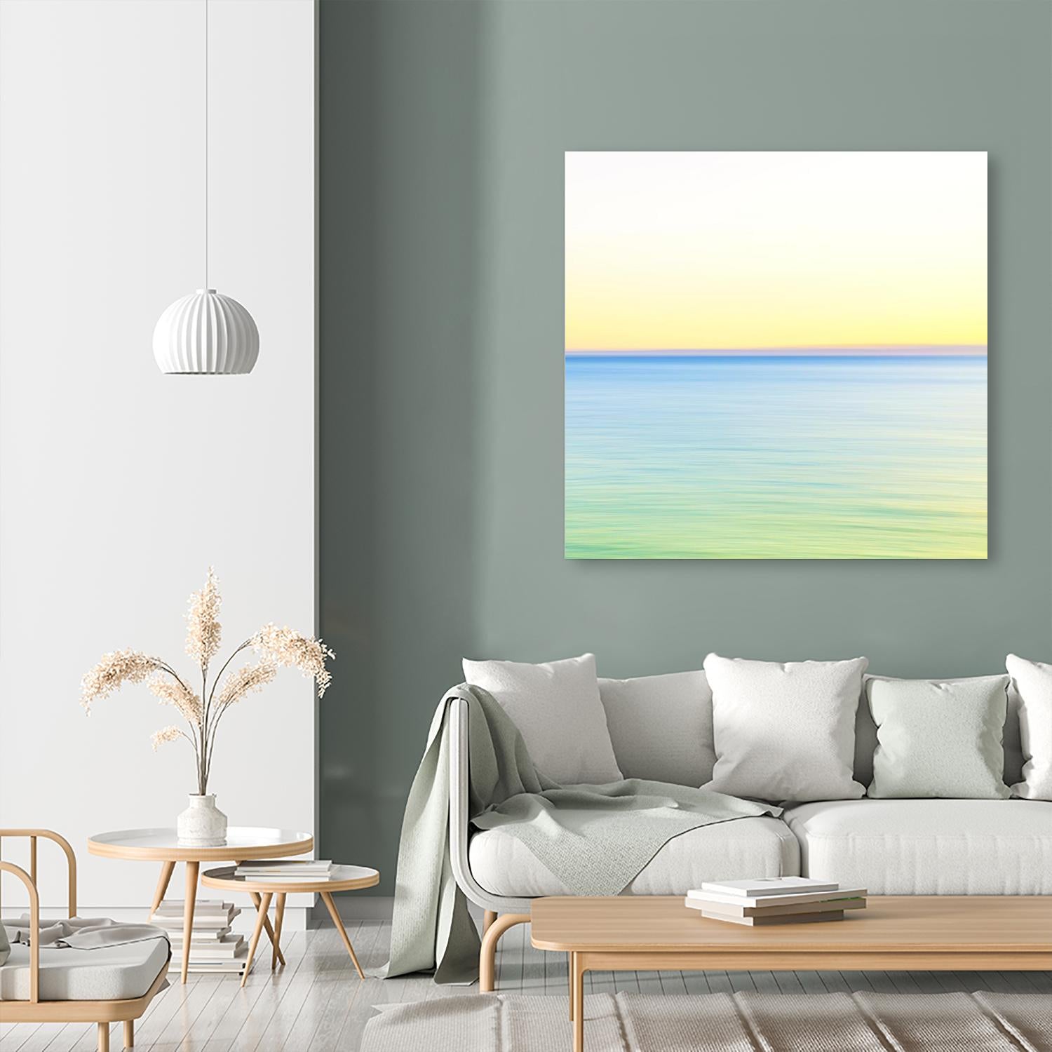 Minimalist Green Water by Kyle Goldie on GIANT ART - blue sea scene