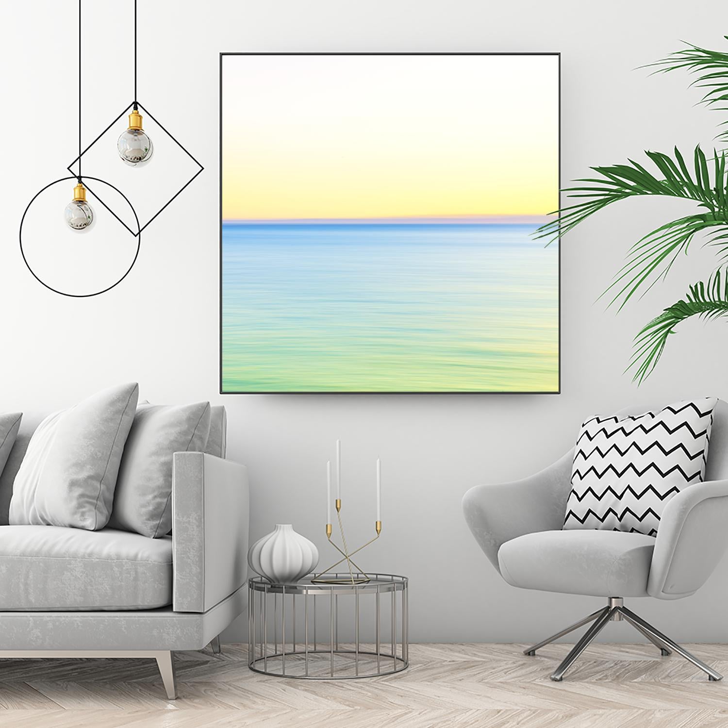 Minimalist Green Water by Kyle Goldie on GIANT ART - blue sea scene