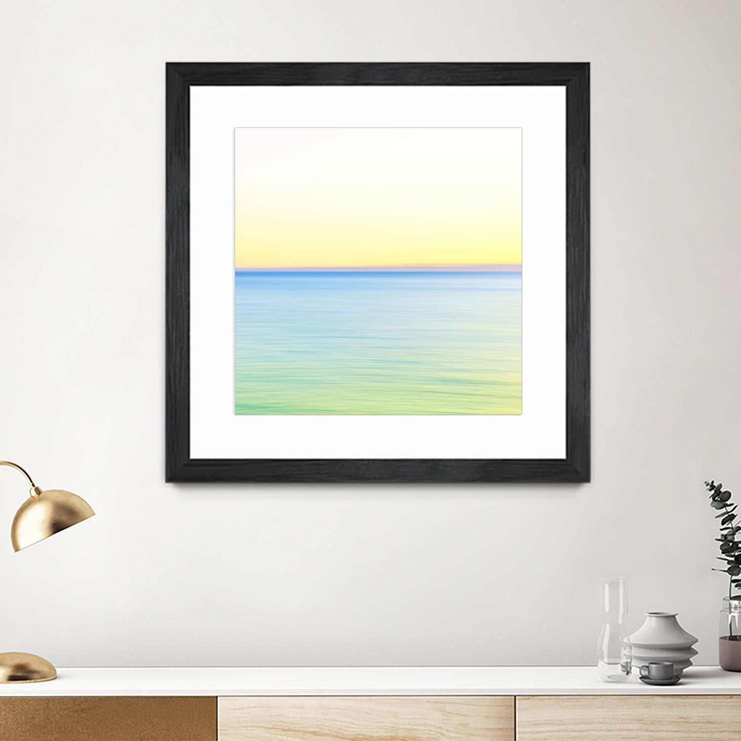 Minimalist Green Water by Kyle Goldie on GIANT ART - blue sea scene