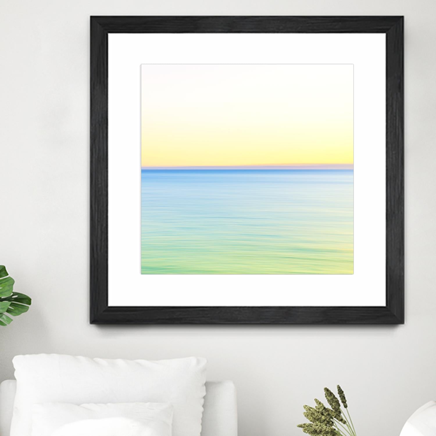Minimalist Green Water by Kyle Goldie on GIANT ART - blue sea scene