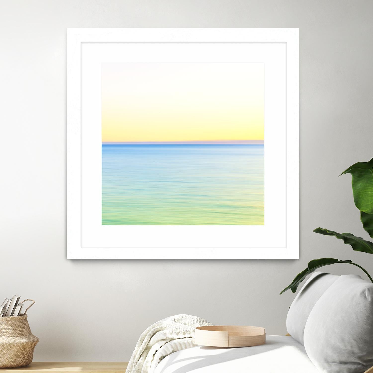 Minimalist Green Water by Kyle Goldie on GIANT ART - blue sea scene