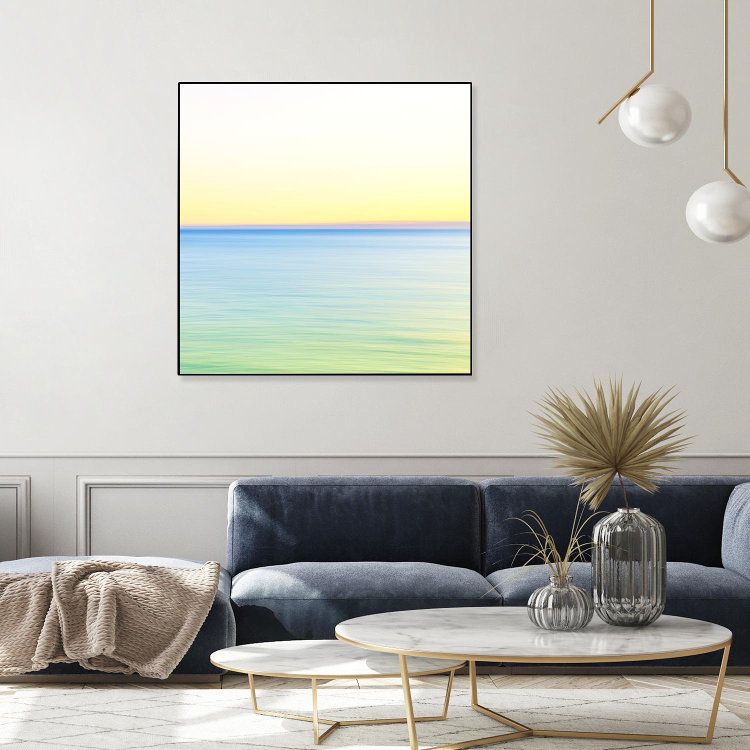 Minimalist Green Water by Kyle Goldie on GIANT ART - blue sea scene