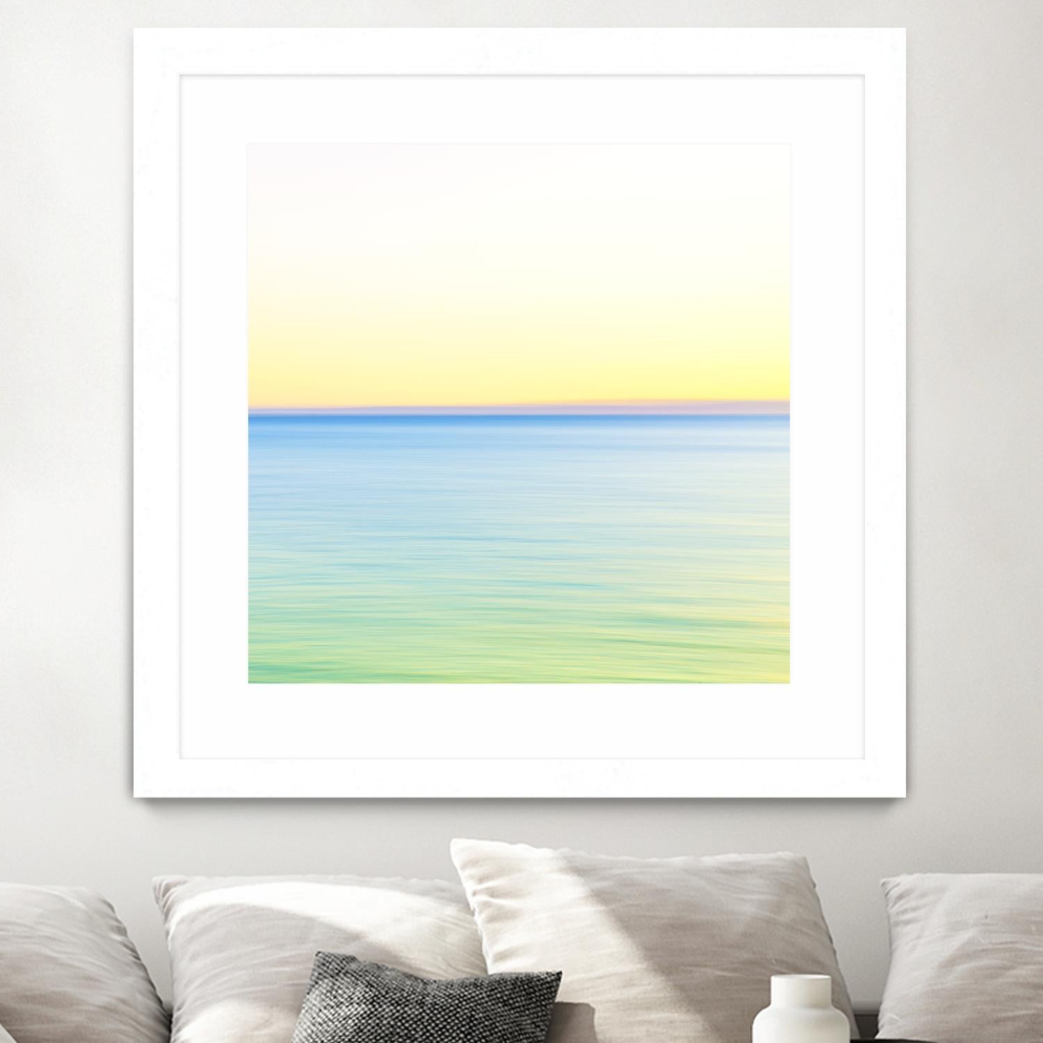 Minimalist Green Water by Kyle Goldie on GIANT ART - blue sea scene