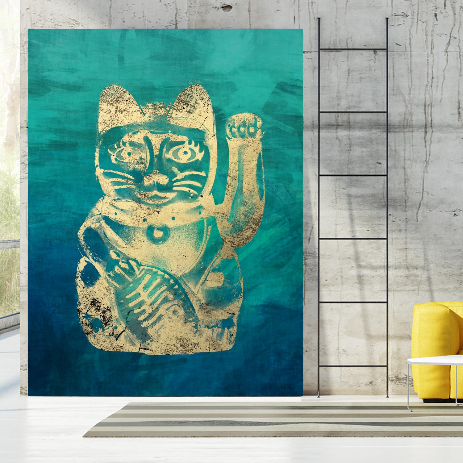 Lucky Cat by THE Studio on GIANT ART - beige oriental